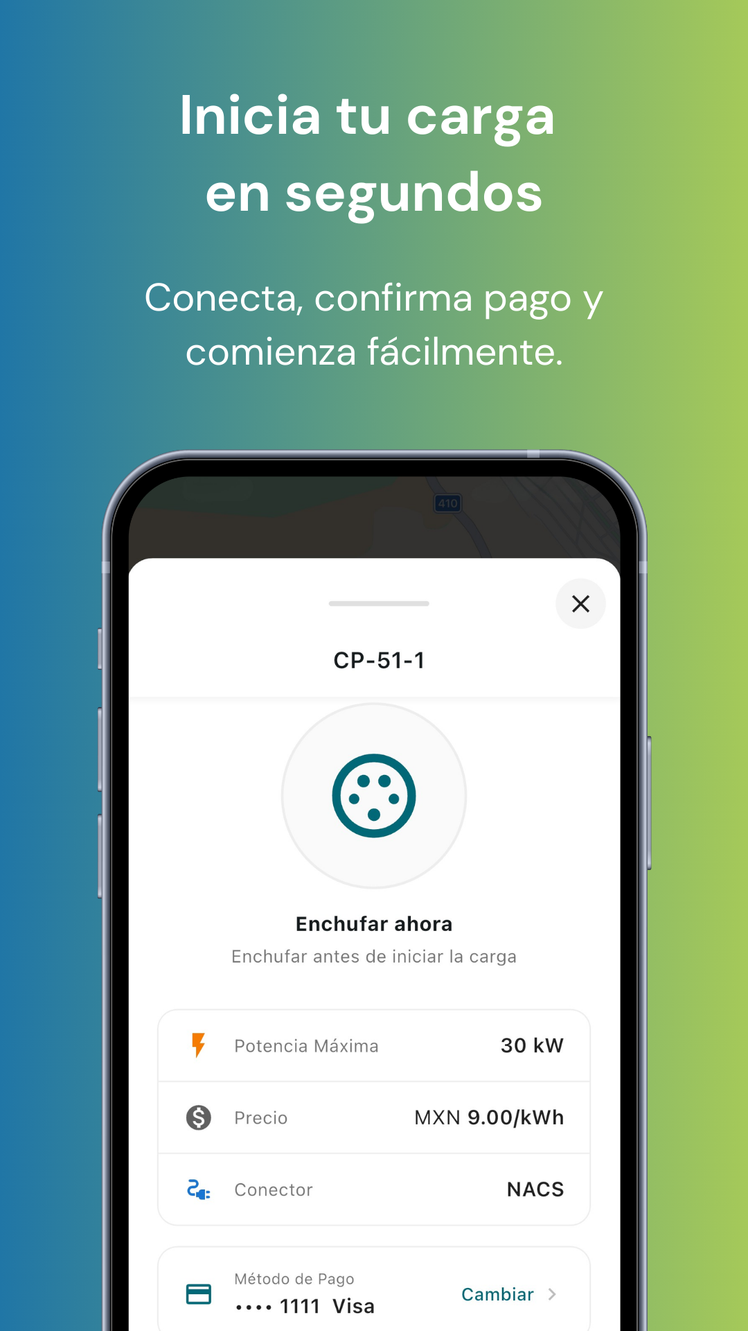 Configura el pago una vez